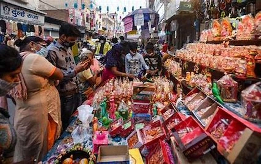 cảnh chợ buôn ở Ấn Độ