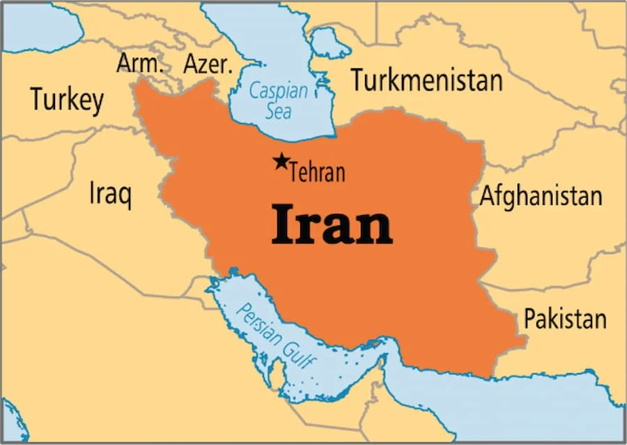 Vị trí Iran trên bản đồ thế giới