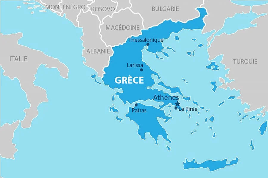 Hy Lạp trên bản đồ thế giới