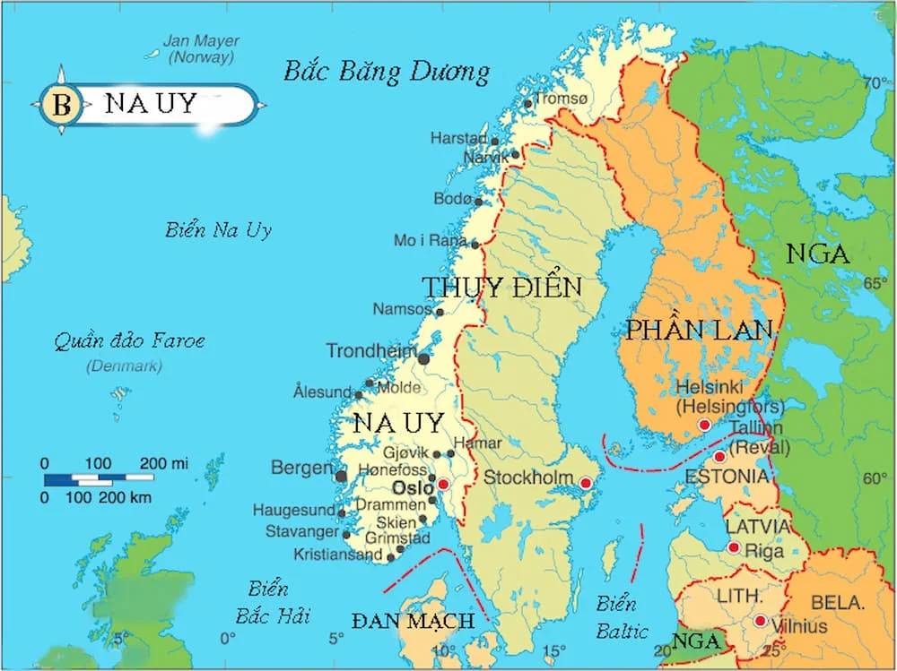 Bản đồ của Norway