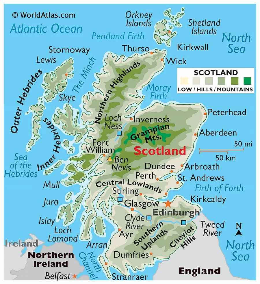 Địa hình khá rộng lớn của Scotland