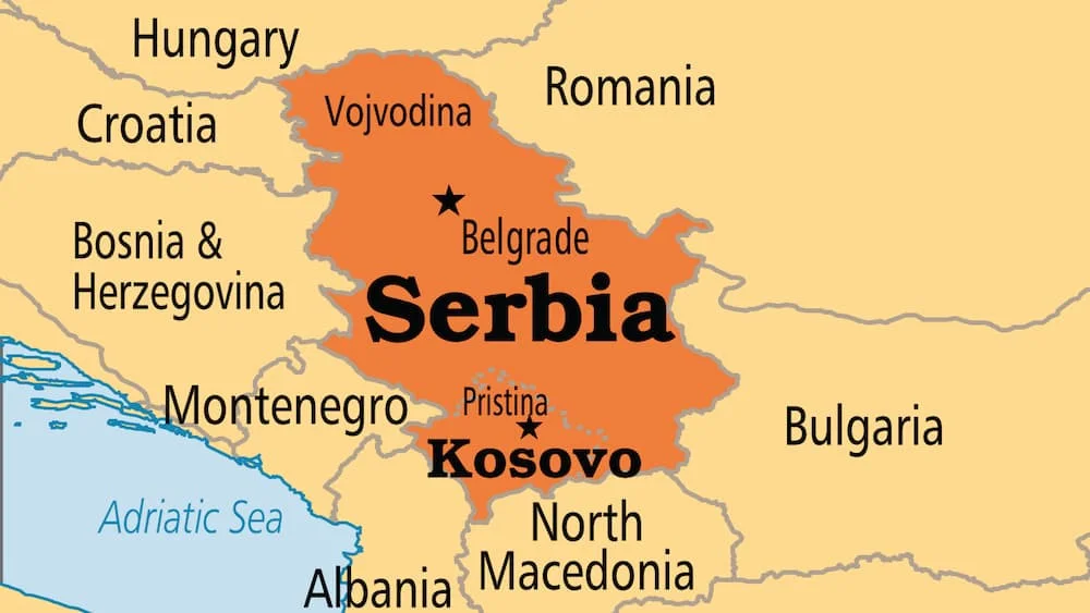 Vị trí địa lý của Serbia 