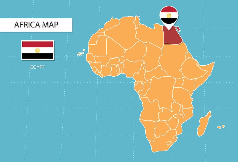 Vị trí của Egypt trên bản đồ