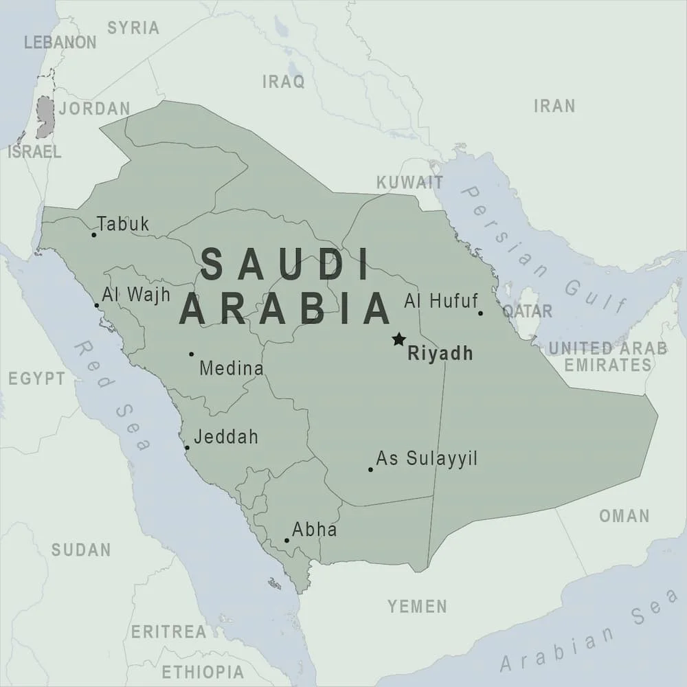 Địa hình của Saudi Arabia