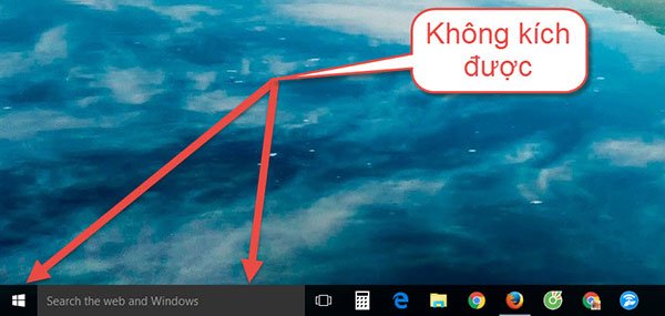Lỗi taskbar trên win 10