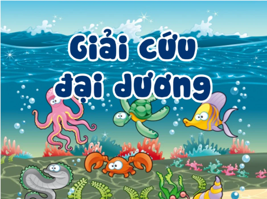 trò chơi PowerPoint giải cứu đại dương
