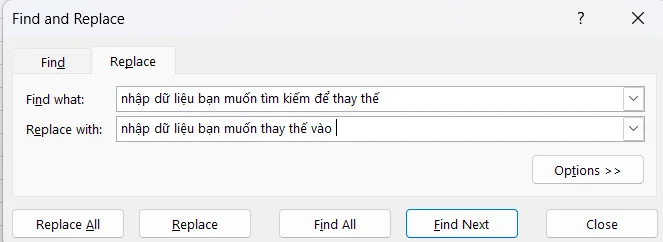 Thay thế (Replace)